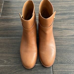 Tory Burch Tan Leather Ankle Boots Booties size 8M